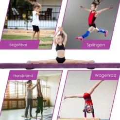 2,1M Schwebebalken Gymnastik Training Zusammenfaltbar Strapazierfähig Fitness