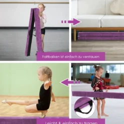2,1M Schwebebalken Gymnastik Training Zusammenfaltbar Strapazierfähig Fitness