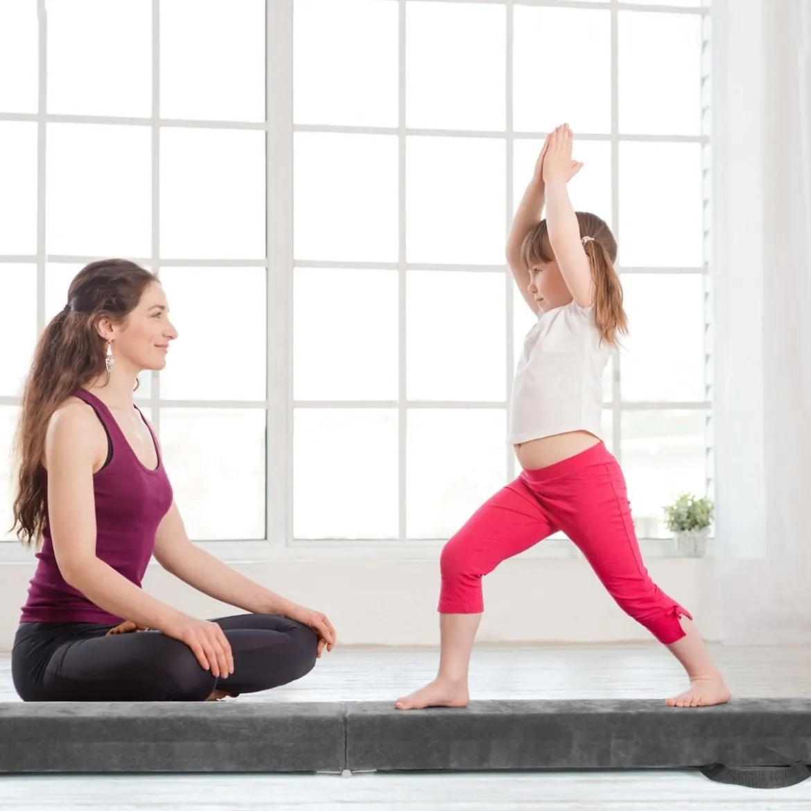 2,1M Schwebebalken Gymnastik Training Zusammenfaltbar Strapazierfähig Fitness