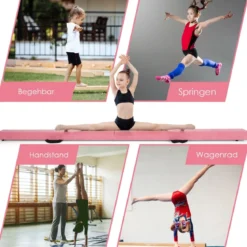 2,1M Schwebebalken Gymnastik Training Zusammenfaltbar Strapazierfähig Fitness