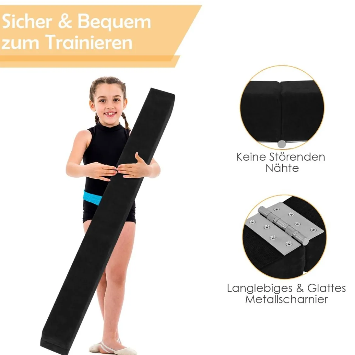 2,1M Schwebebalken Gymnastik Training Zusammenfaltbar Strapazierfähig Fitness