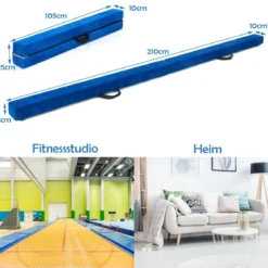2,1M Schwebebalken Gymnastik Training Zusammenfaltbar Strapazierfähig Fitness