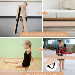 2,1M Schwebebalken Gymnastik Training Zusammenfaltbar Strapazierfähig Fitness