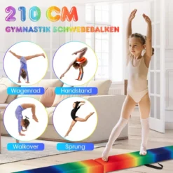 2,1M Schwebebalken Gymnastik Training Zusammenfaltbar Strapazierfähig Fitness