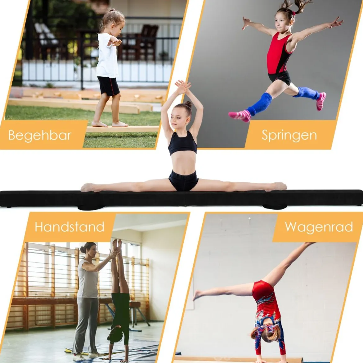2,1M Schwebebalken Gymnastik Training Zusammenfaltbar Strapazierfähig Fitness