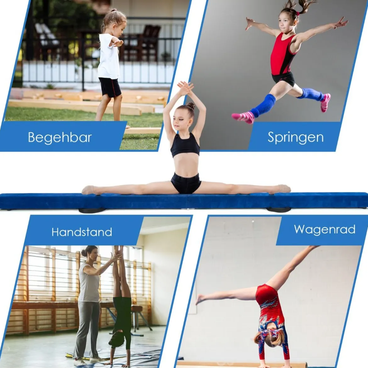 2,1M Schwebebalken Gymnastik Training Zusammenfaltbar Strapazierfähig Fitness