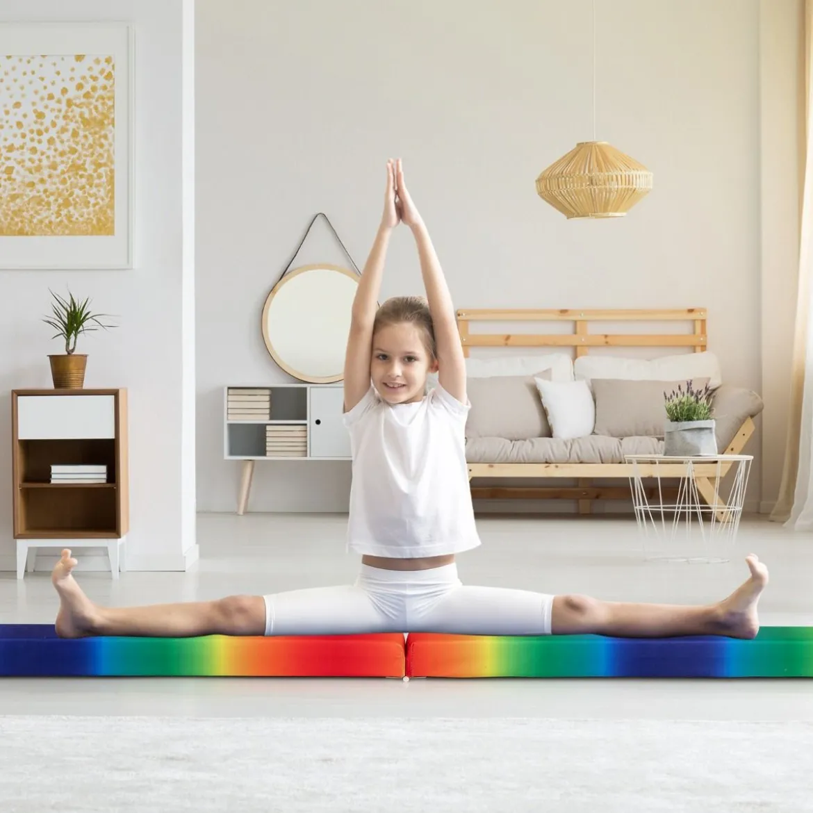 2,1M Schwebebalken Gymnastik Training Zusammenfaltbar Strapazierfähig Fitness