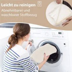 Multifunktionales Keilkissen mit Kopfstütze Memory-Schaum-Rückenkissen 57 x 30 x 53 cm Gebrochenes Weiß