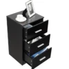 Nachttisch Aktenschrank mit 3 Schubladen Schubladencontainer Schwarz
