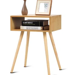 Nachttisch 40 x 30 x 54.5 cm Natur Design Ablagetisch Couchtisch