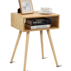 Nachttisch 40 x 30 x 54.5 cm Natur Design Ablagetisch Couchtisch