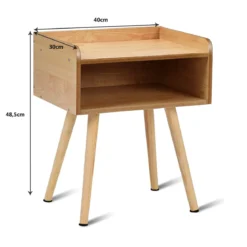 Nachttisch 40 x 30 x 48,5 cm Natur Design Ablagetisch Couchtisch