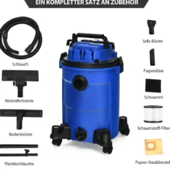Nass-/Trockensauger mit Gebläsefunktion Mehrzwecksauger Industriestaubsauger Staubsauger mit Rollen