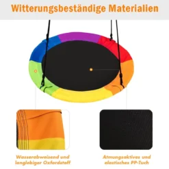 Nestschaukel Gartenschaukel Outdoor Kinderschaukel bis 150 kg Bunt