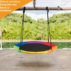 Nestschaukel Gartenschaukel Outdoor Kinderschaukel bis 150 kg Bunt