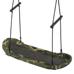 Nestschaukel Kinder Baumschaukel mit 100-160cm verstellbaren Seil Hängeschaukel 150kg Tragkraft 123x45cm