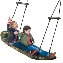 Nestschaukel Kinder Baumschaukel mit 100-160cm verstellbaren Seil Hängeschaukel 150kg Tragkraft 123x45cm
