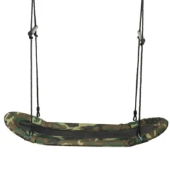 Nestschaukel Kinder Baumschaukel mit 100-160cm verstellbaren Seil Hängeschaukel 150kg Tragkraft 123x45cm