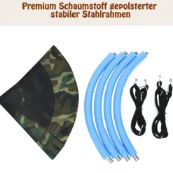 Nestschaukel Kinderschaukel Baumschaukel Rundschaukel 100-160cm Seil Tarngrün