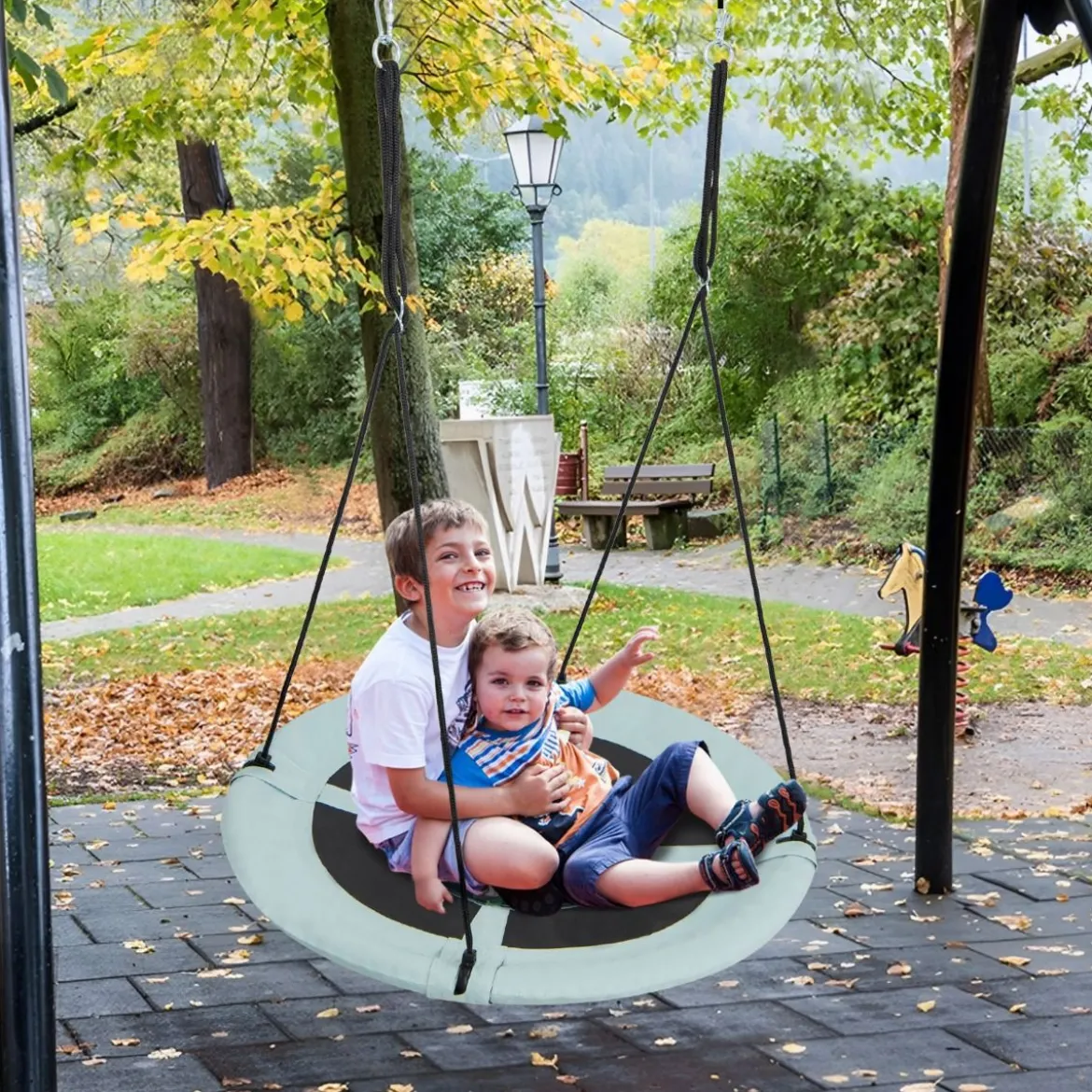 Nestschaukel Kinderschaukel Baumschaukel Hängeschaukel Ø 100 cm Grün-Wald
