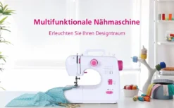 Nähmaschine tragbar Mini-Elektro-Stickmaschine mit 16 Nähfuntkionen 30,5x12x25cm