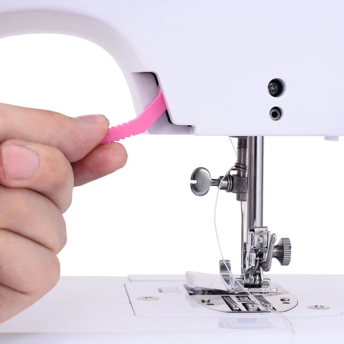 Nähmaschine tragbar Mini-Elektro-Stickmaschine mit 16 Nähfuntkionen 30,5x12x25cm