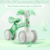 Niedliches Baby-Laufrad 4-Rad-Kinderfahrrad ohne Pedal 55,5 x 26 x 39 cm Grün