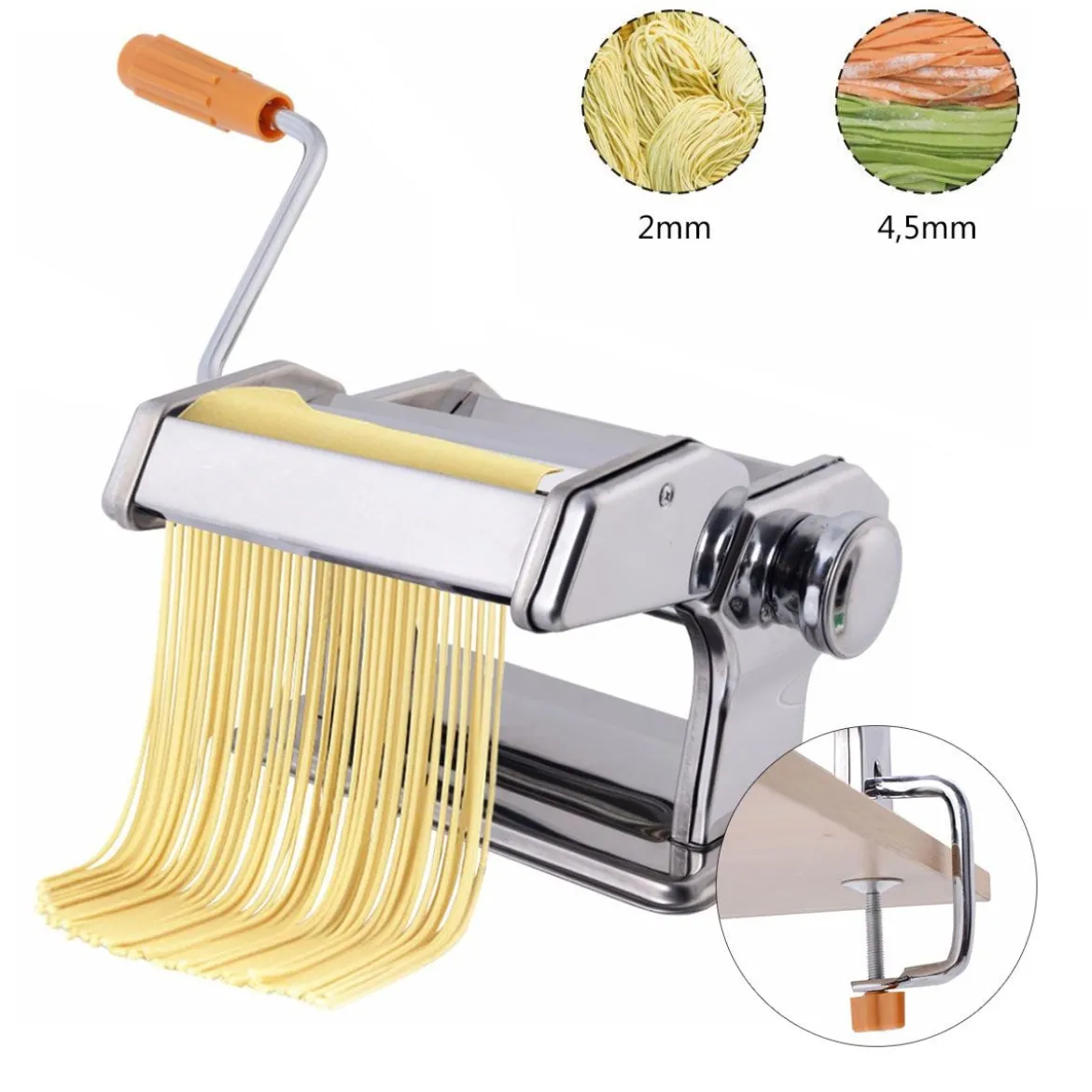 Nudelmaschine Pastamaschine Spagetti Nudel Pasta Lasagne Maker mit Aufsatz