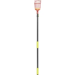Obstpflücker mit Korb Teleskopstiel Apfelpflücker Teleskopstange Obstpflückwerkzeug Metallpflückkopf Obstfänger 145-366cm