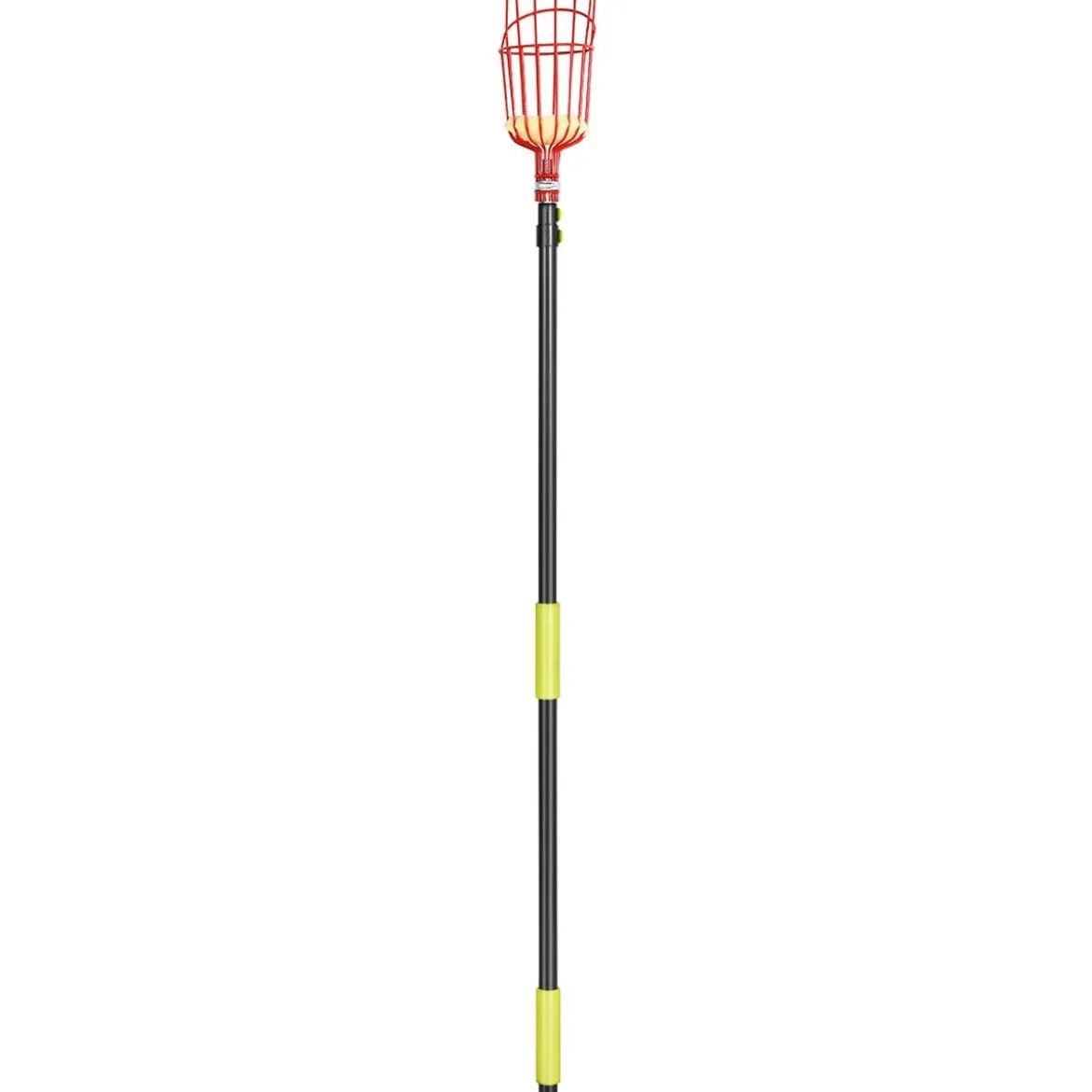 Obstpflücker mit Korb Teleskopstiel Apfelpflücker Teleskopstange Obstpflückwerkzeug Metallpflückkopf Obstfänger 145-366cm
