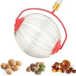 Obstsammler Nusssammler Rollsammler für Aufsammeln von Früchte Nüsse Golfbälle Edelstahl70-128cm