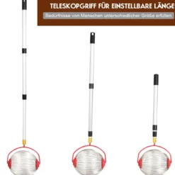 Obstsammler Nusssammler Rollsammler für Aufsammeln von Früchte Nüsse Golfbälle Edelstahl70-128cm