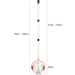Obstsammler Nusssammler Rollsammler für Aufsammeln von Früchte Nüsse Golfbälle Edelstahl70-128cm