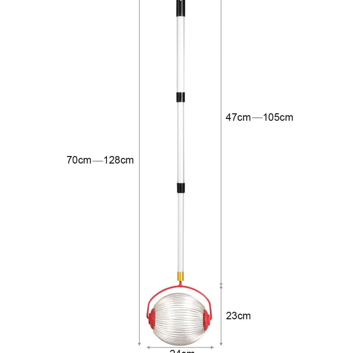 Obstsammler Nusssammler Rollsammler für Aufsammeln von Früchte Nüsse Golfbälle Edelstahl70-128cm