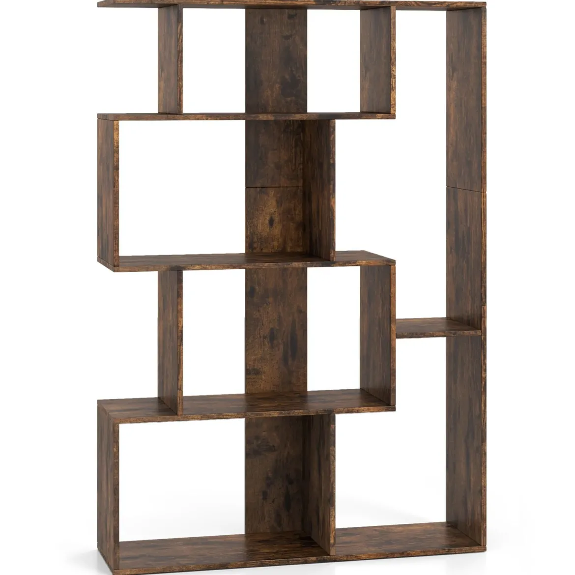 Offene geometrische Bücherregal 6-Würfel großes Bücherregal mit Kippsicherungen Bodenorganizer Display Regal Café
