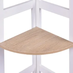Offenes Eckregal Badregal mit 3/4 Ebenen Wandregal Standregal Holz 32 x 32 x 138 cm