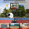 Outdoor Basketballkorb mit Ständer & 2 Rädern & Gewichtssack Höhenverstellbarer Basketballständer