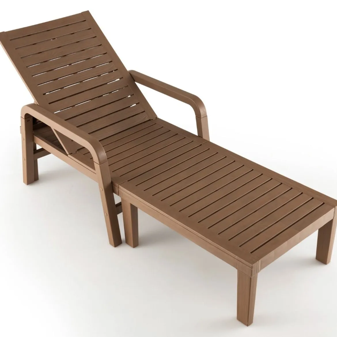 Outdoor-Gartenliege Terrassenliege aus PP für Garten Natur