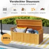 Outdoor Holz Aufbewahrungsbank mit Armlehnen & Deckel 2-Sitzer Bank mit Stauraum