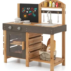 Outdoor Kinder Matschküche mit Tafel & Herden & Spüle Kinderküche Spielküche