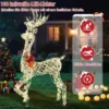 Outdoor LED Rentier mit 100 Warmweißen Lichtern Beleuchtete Weihnachtsdeko 150 cm