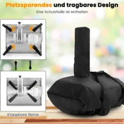 Outdoor Pizzaofen aus Edelstahl mit Pizzastein & Pizzaschaufel & Thermometer & Tragetasche