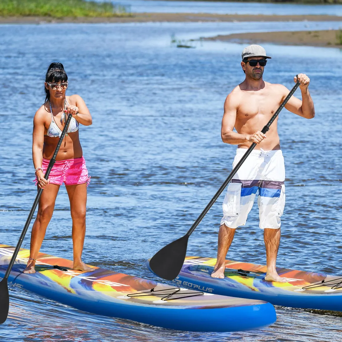 Paddle Board Stand-Up Aufblasbares Paddelbrett 335 x 76 x 15 cm Sternenhimmel-Muster Bunt