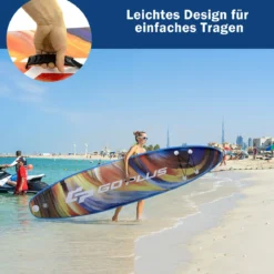 Paddle Board Stand-Up Aufblasbares Paddelbrett 335 x 76 x 15 cm Sternenhimmel-Muster Bunt