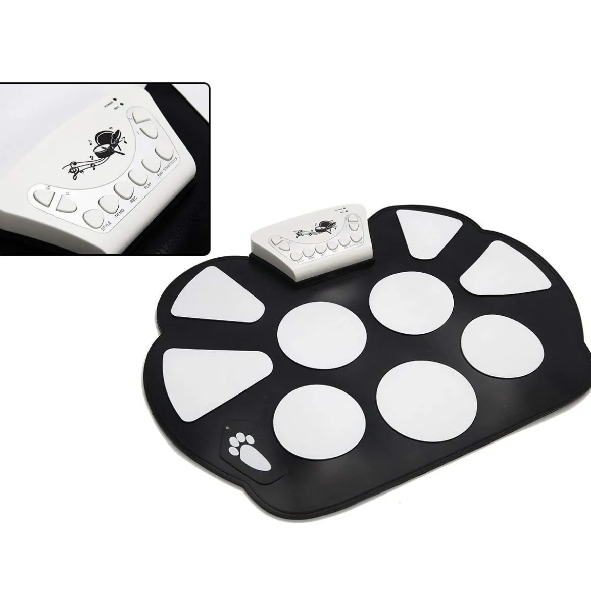 10 Pad elektronisch Trommel E-Drum Elektronik Drum Instrument Schlagzeug Faltbar
