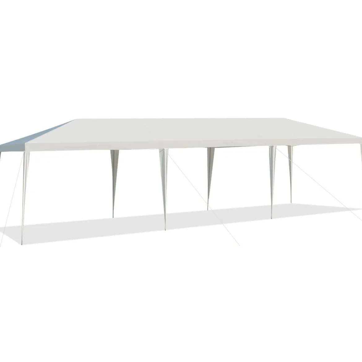 Partyzelt 3 m x 9 m Wasserdichter Pavillon für den Außenbereich Weiß