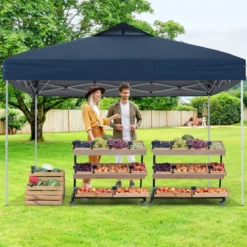 Pavillon 3x3m Faltpavillon wasserdicht stabil UV-Schutz 50+ Partyzelt Faltzelt Marine