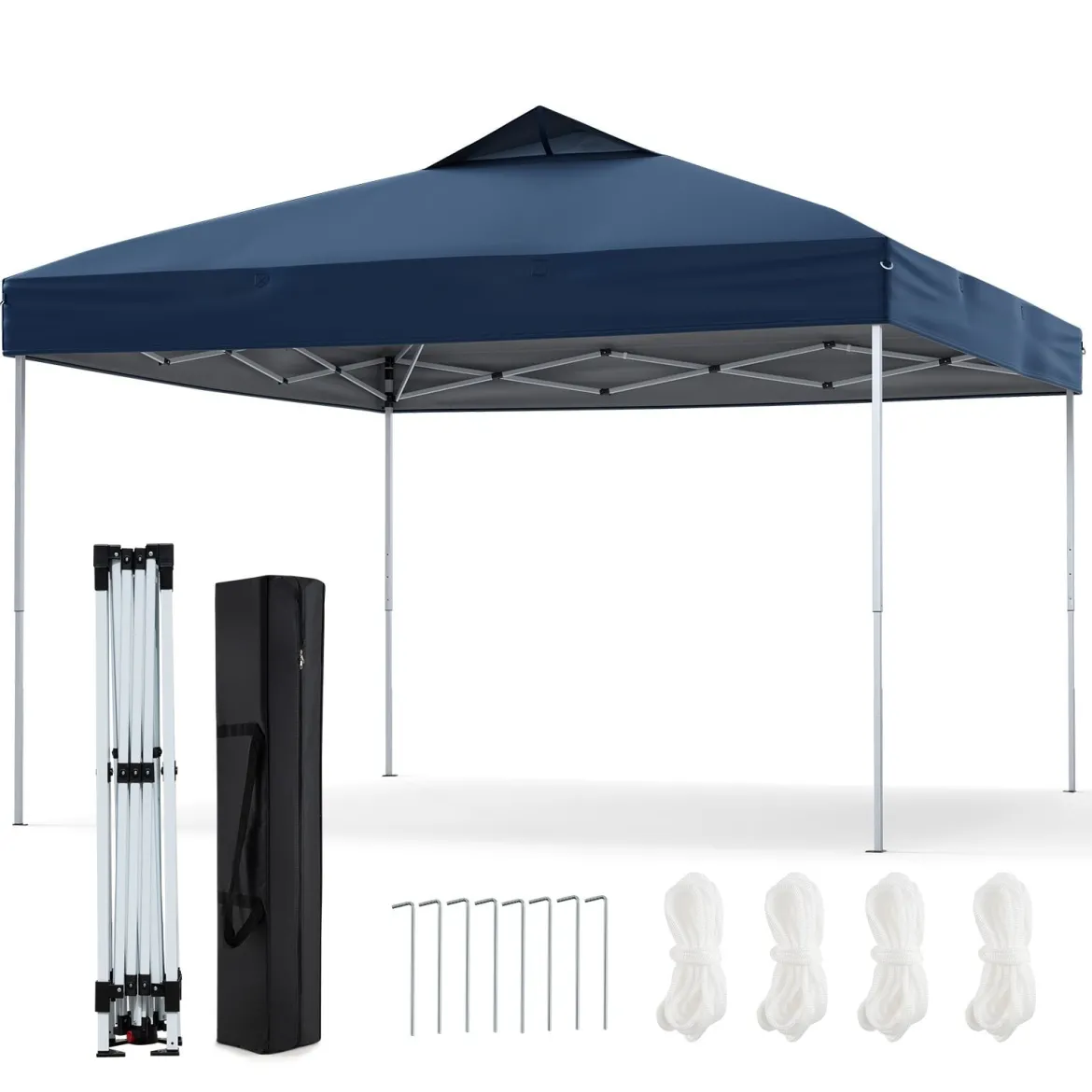 Pavillon 3x3m Faltpavillon wasserdicht stabil UV-Schutz 50+ Partyzelt Faltzelt Marine