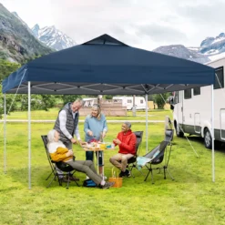 Pavillon 3x3m Faltpavillon wasserdicht stabil UV-Schutz 50+ Partyzelt Faltzelt Marine