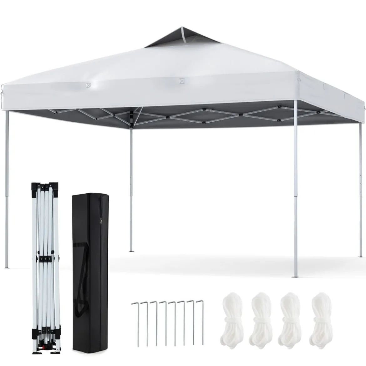 Pavillon 3x3m Faltpavillon wasserdicht stabil UV-Schutz 50+ Partyzelt Faltzelt Weiß